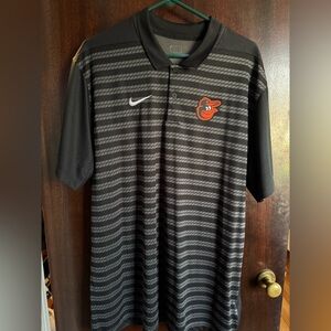 Nike Men's Black and Gray Polo Shirt